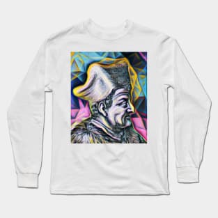 Lorenzo Valla Portrait | Lorenzo Valla Artwork 10 Long Sleeve T-Shirt